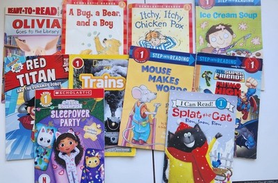 Lot of 10 Level 1  Read-Step into Reading-Learn Read Books MIX-SHIPS FREE