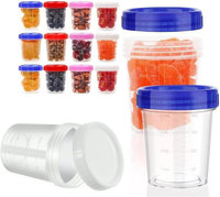 12 StüCk Frischhaltedosen Mit Deckel Klein, Kunststoff Gefrierdosen,Meal Prep Bo