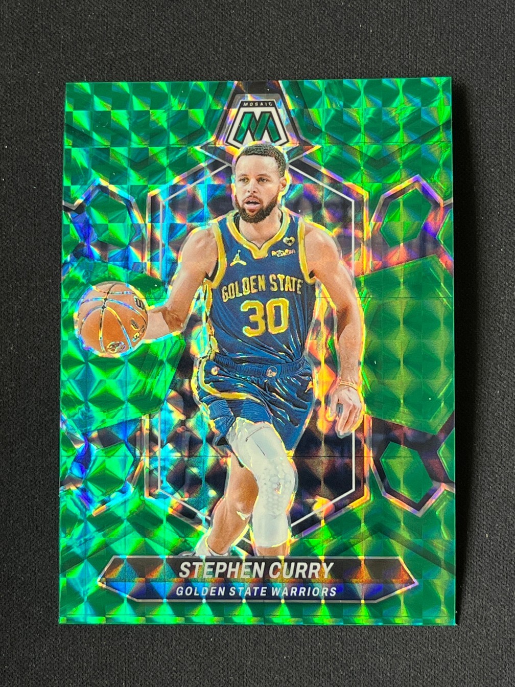 Stephen Curry 2023-24 Panini Mosaic Green #3