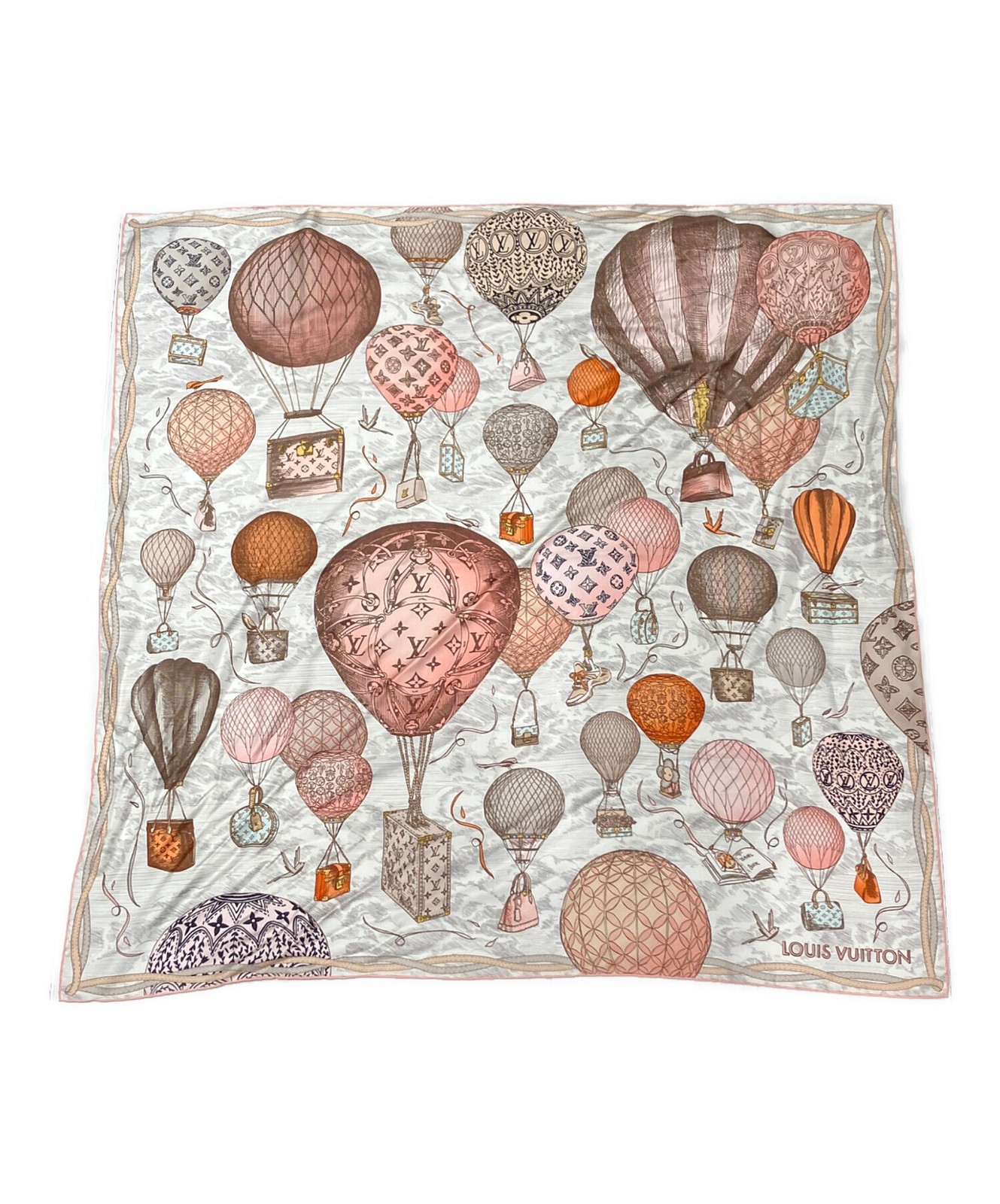 LOUIS VUITTON Up and Away Silk Scarf M78793 in Blue 083