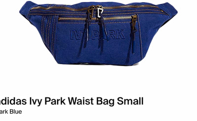 adidas Ivy Park Small Blue Belt Bag Fanny Pack Zip Adjustable Strap