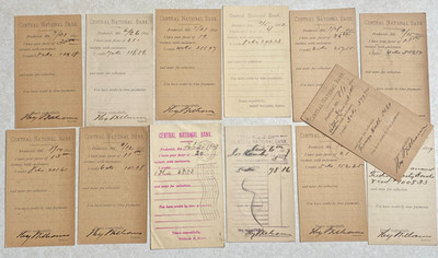 Postal Card Lot of 13 Central National Bank Frederick MD Maryland 1890's PL24