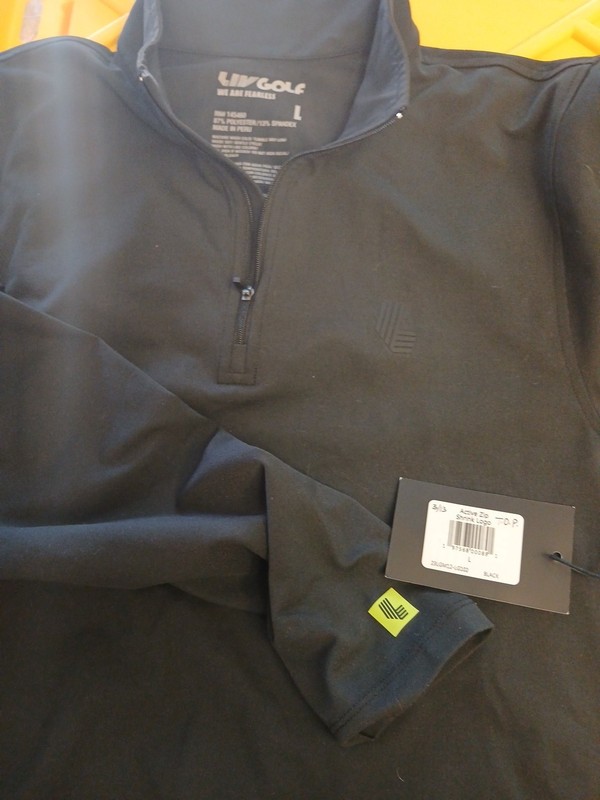 New LIV Golf Club GC League Logo 1/4 Quarter Active Zip Logo Pullover Large L