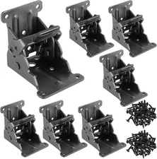 8 Pack Black Heavy Duty Self-Locking Folding Leg Hinge Brackets for Table Bed