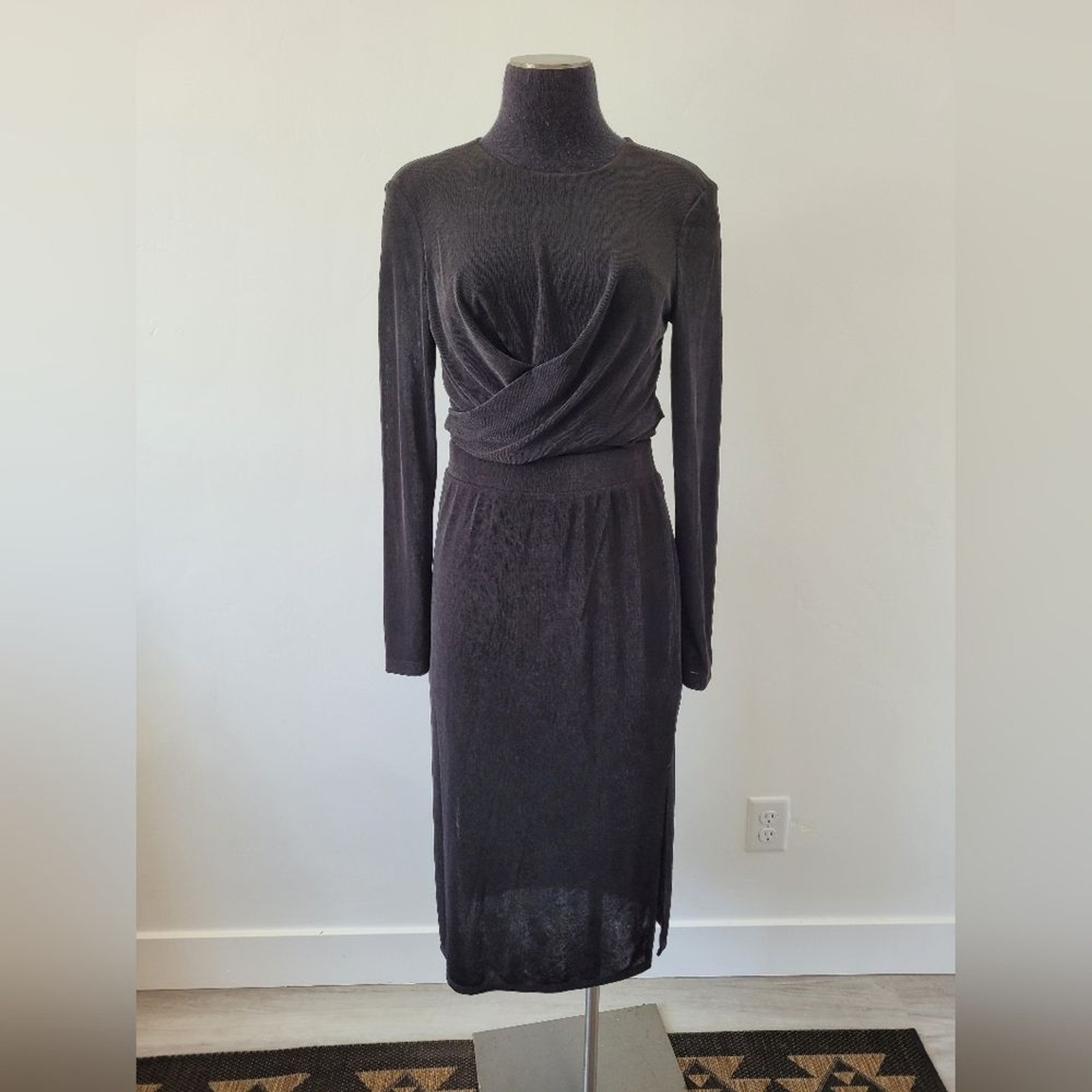 Sincerely Jules Two Piece Skirt Set Black Club Party Cocktail Event Concert M