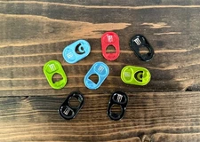 8 Monster Energy Drink Tabs Colored (Red Blue Green Black) Aluminum Pop Tabs