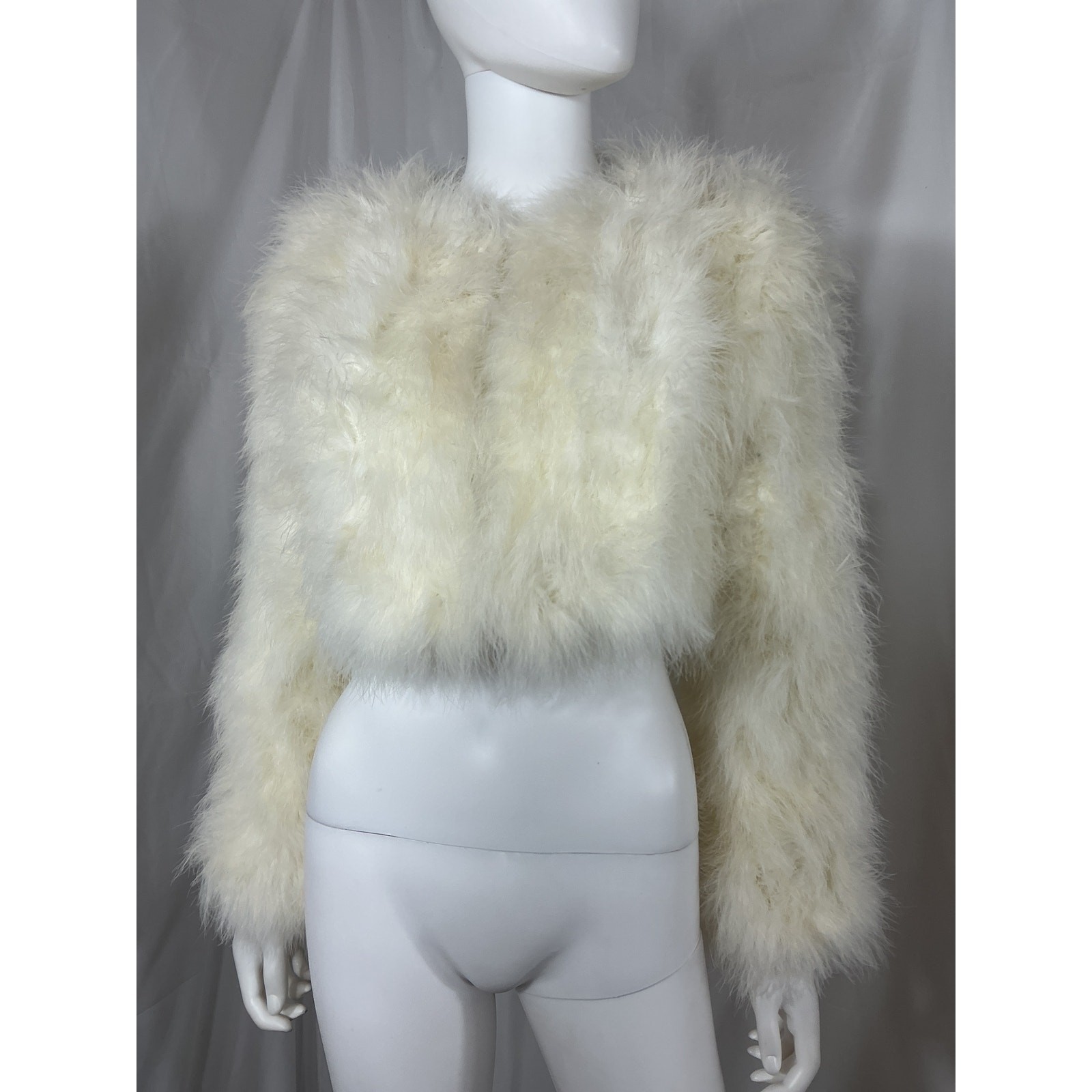 Bubish 'Lola' White Polyester Crop Jacket Size S … - image 2