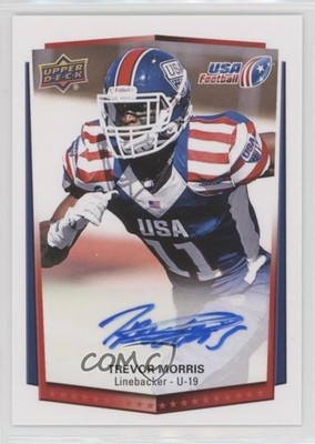 2015 Upper Deck USA Football USA U-19 Auto Trevor Morris #32 Auto 0h1