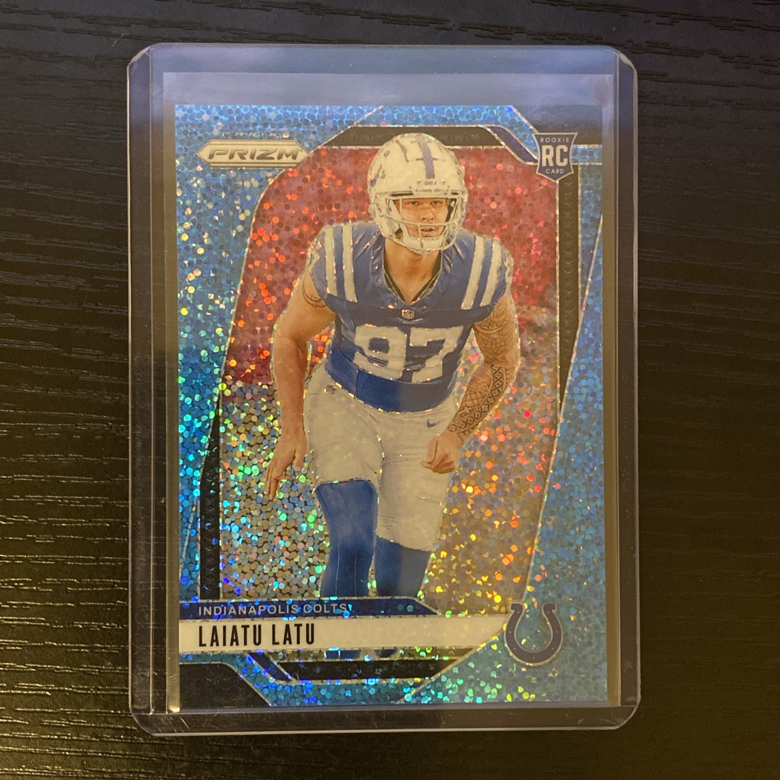 2024 Panini Prizm - Laiatu Latu 366 (RC) Rookie Blue Sparkle SSP /96 IND COLTS