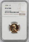1954 1C NGC Proof PF 67 RD Red Lincoln Wheat Penny