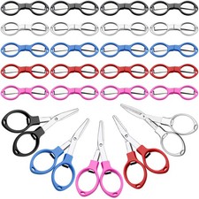 25 Pcs Mini Folding Scissors Small Foldable Travel Stainless Steel Portable S...