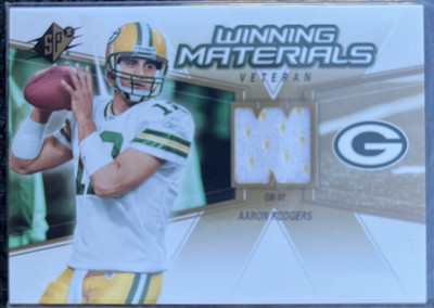 2006 SPx Aaron Rodgers Winning Materials Game Used Jersey Patch Packers 2nd Year