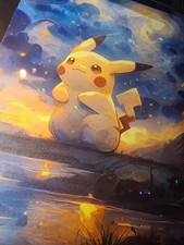 Pikachu Pokemon Wall Art Anime Poster 12x16 Inch