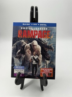 Rampage Blu-ray + DVD Slipcover (2018) Dwayne Johnson New Sealed