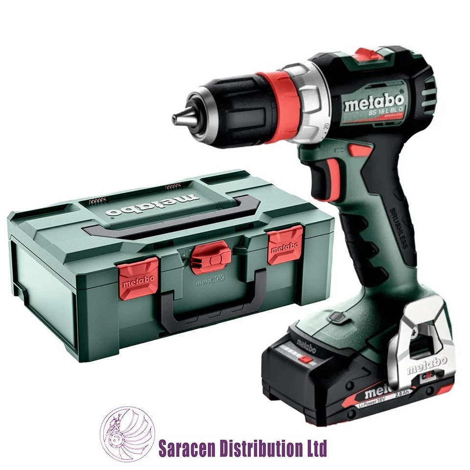 Metabo BS 18 L BL Q Cordless drill/driver, 2 x 2.0Ah Batteries, Charger, & Case - Image 2 of 4