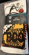 Disney Nightmare Before Christmas Set of 3 Kitchen Towels Halloween NWT