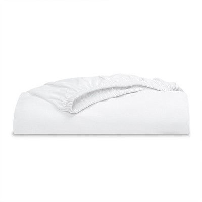 Mainstays 300 Thread Count Easy Care Percale Fitted Sheet, White