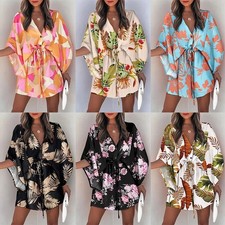 Mini-Sommerkleid Tunika Lockere Böhmisches S...