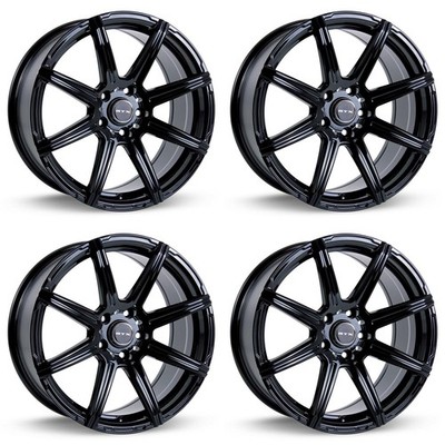 Set of 4 16in Black Alloy Wheel Rims for 2005+ Cadillac, RTXE07D 16x7 5x114.3 ET