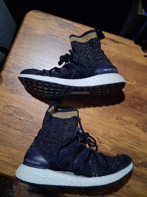 Adidas By Stella McCartney Ultraboost Sock Sneaker Navy Blue And Gold