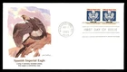 Mayfairstamps US FDC 1985 Washington DC pair Spanish imperial eagle First Day Co