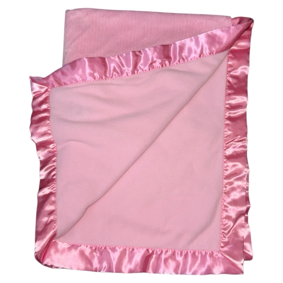 Child Of Mine Carters Pink Little Princess Monkey Baby Blanket Satin Trim 40x30 - Image 3 of 4