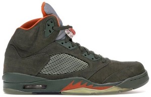 olive green jordans 5
