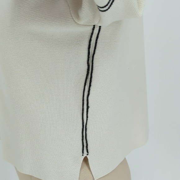 00452 Zara Short Sleeve Knit Top White size Medium sporty casual tennis prep thumbnail 3