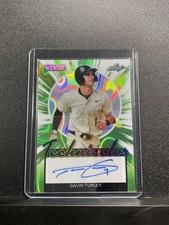 2024 Leaf Vivid Gavin Turley #T-GT1 Technicolor Crystal Green Auto Twins #/4