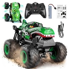 Monster Truck Toys - Remote Control Monster Truck with Light  Music, Green