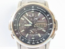 CASIO Oceanus OCW 500TDJ Solar Watch Men's Titanium Black Dial Working Condition