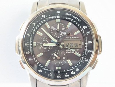 CASIO Oceanus OCW 500TDJ Solar Watch Men's Titanium Black Dial Working Condition