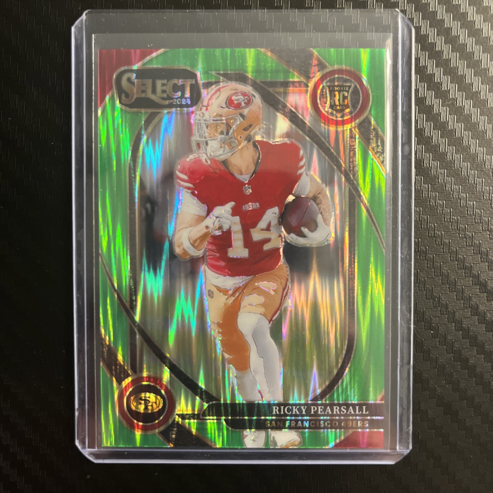 2024 Panini Select - Club Level Ricky Pearsall #285 Neon Green Shock Prizm /499 