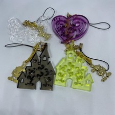 Mickey Mouse Clear Acrylic Keychain Set Disney Resort 4P 14 Limited Rare NWT