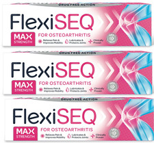 Flexiseq Max Strength Gel 50g x3 Drug-Free Osteoarthritis Joint Pain Relief New