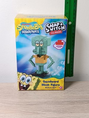 *FREE SHIP*  SQUIDWARD Spongebob Squarepants BlockHead Snap & Switch Brick Set