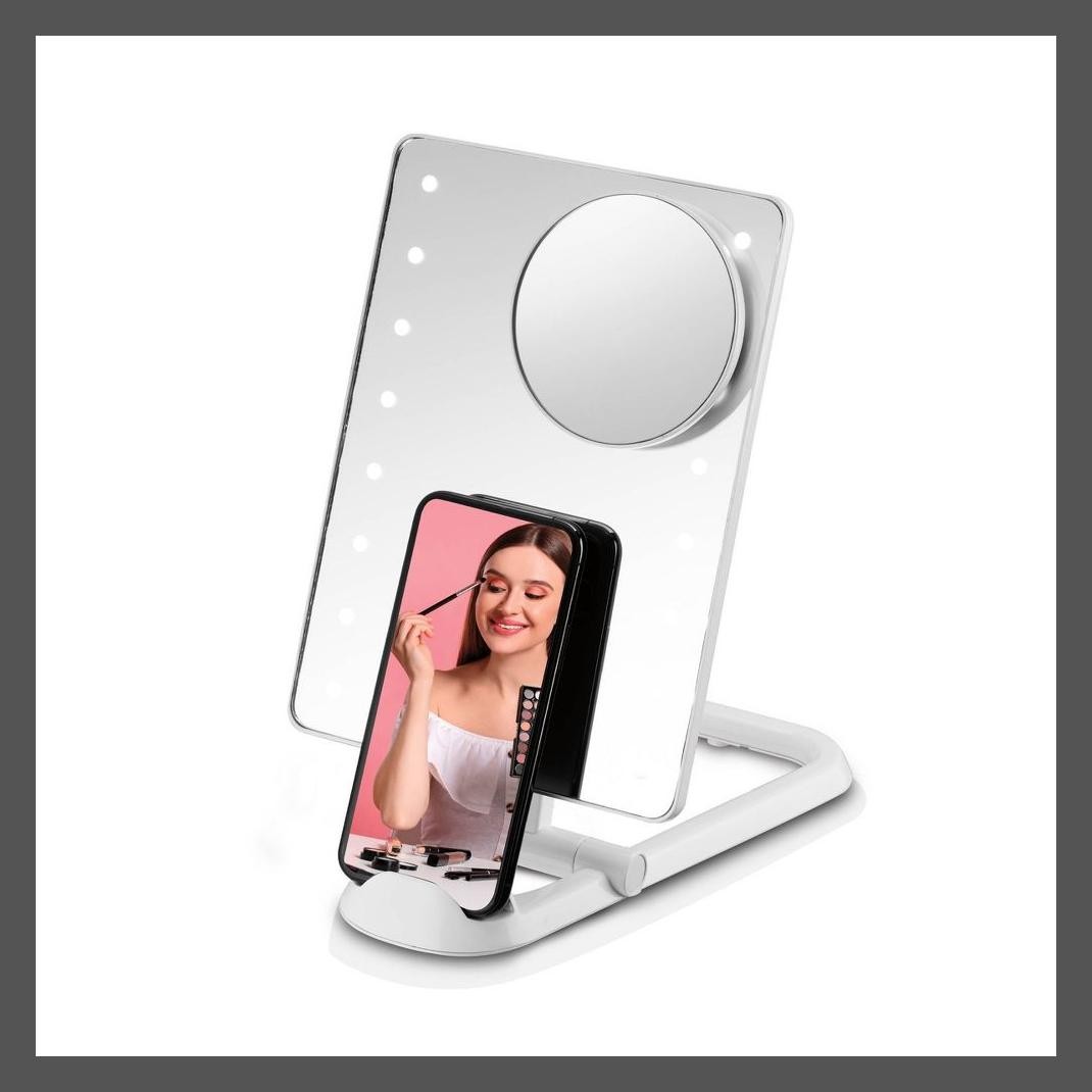 Conair LED Hollywood Lighted Social Media Vanity Cosmetic Makeup Mirror White 3090₽
