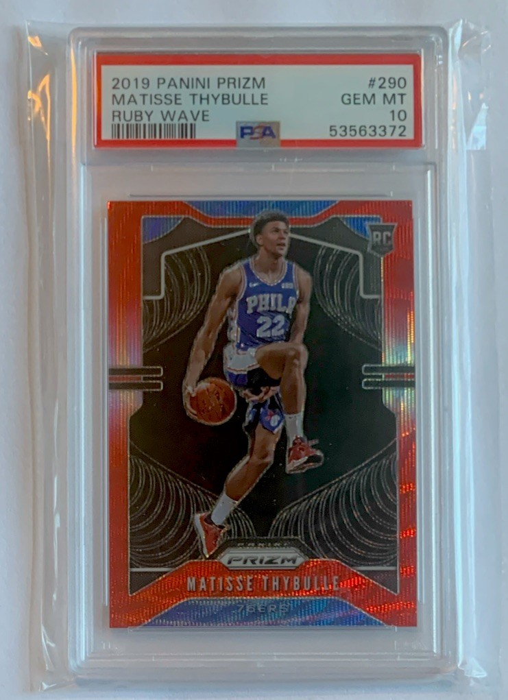 2019-20 Panini Prizm 290 Matisse Thybulle RC RUBY WAVE Prizm PSA 10 GEM MINT!