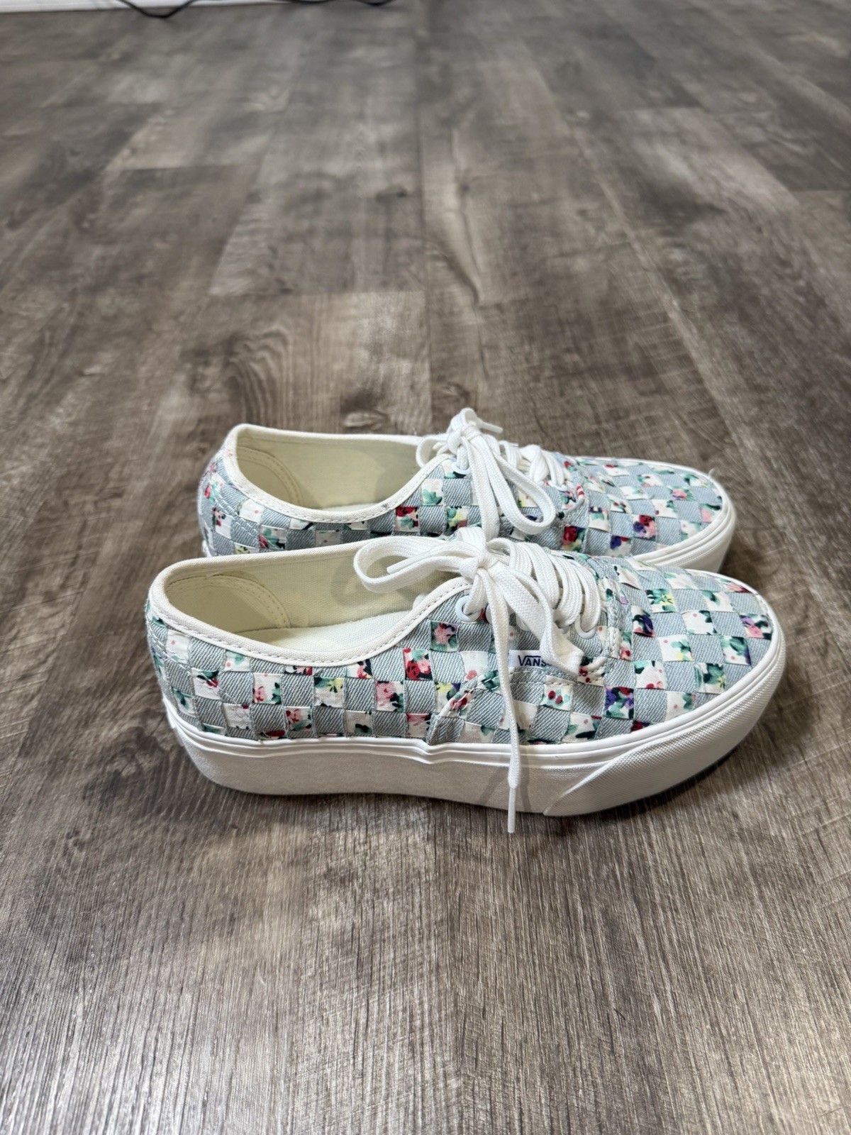 Size 8 - Vans Authentic Stackform Woven - Floral … - image 2