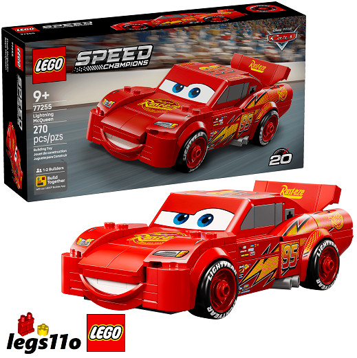 LEGO Speed Champions Lightning McQueen Race Car Toy - Collectible Multicolor - Image 2