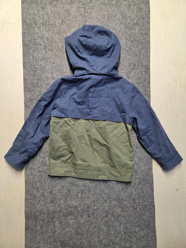 Chaqueta con Capucha Genuina para Niños Talla 5T Bloque de Color Cremallera Completa Puffer Informal Chaqueta de Invierno Foto 3 de 4