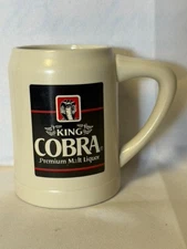 King Cobra Label Right Faced Mug Stein Ceramarte Brazil 5" Vintage