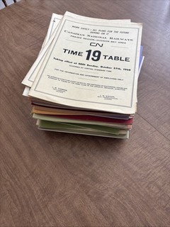 Canadian National Railway Employee Timetables Lot Of 42. 1960s/70s.