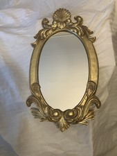 1950 Gold Hollywood Washed Mirror.