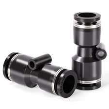 2 Pack Straight Reducing Tube OD Fitting 1/2" to 3/8" Push to Connect