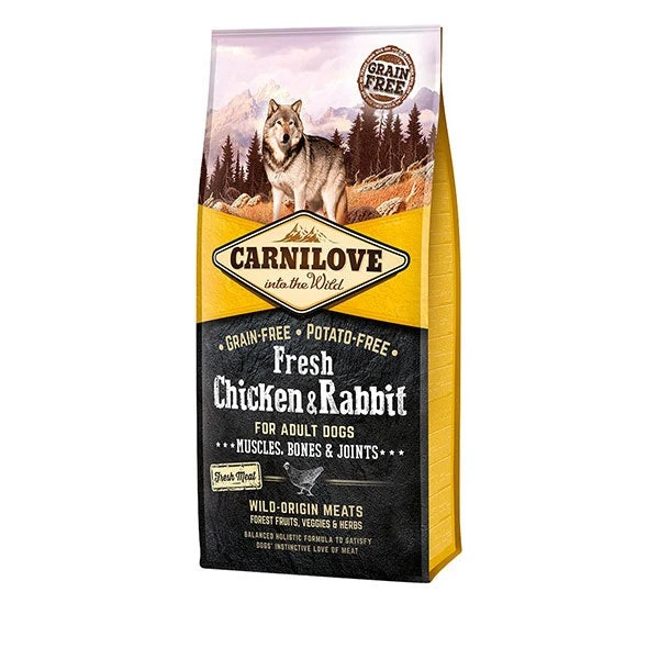 Adult Dog Food 12KG - Fresh Chicken & Rabbit