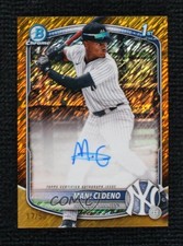 2025 Bowman Chrome Prospect Gold Shimmer Refractor 17/50 Mani Cedeno Auto 1r8k