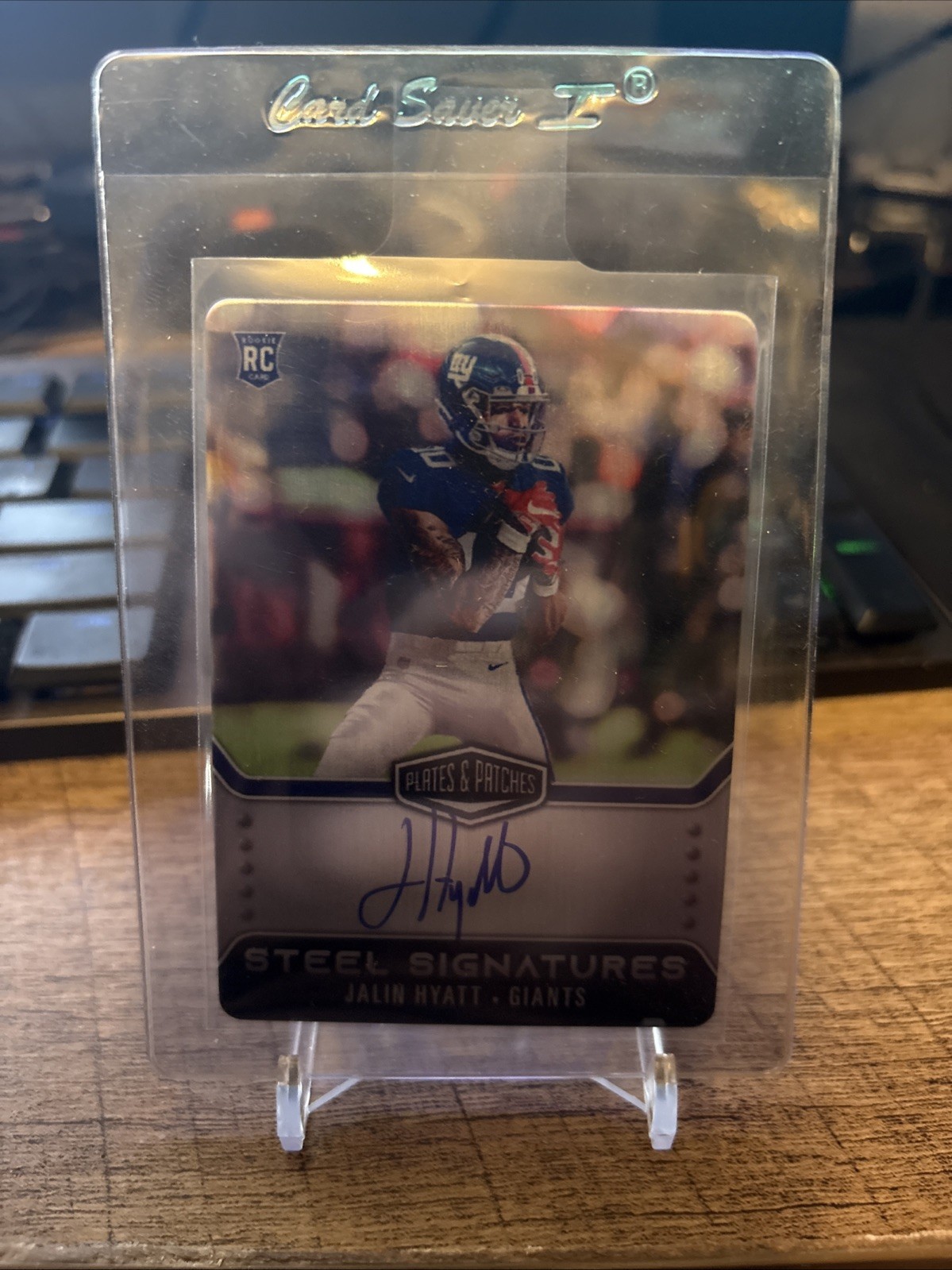 Jalin Hyatt 2023 Patches & Plates Steel Signatures Auto /300 RC Giants