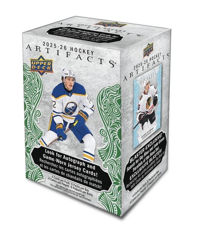 2025-26 Upper Deck Artifacts Hockey 24 Ct. Blaster Box | Factory Sealed