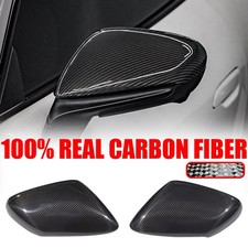 Carbon Fiber Car Side Mirror Cover Caps Fit For Porsche Taycan 2019-26 Carbon Fiber Car Side Mirror Cover Caps Fit For Porsche Taycan 2019-26